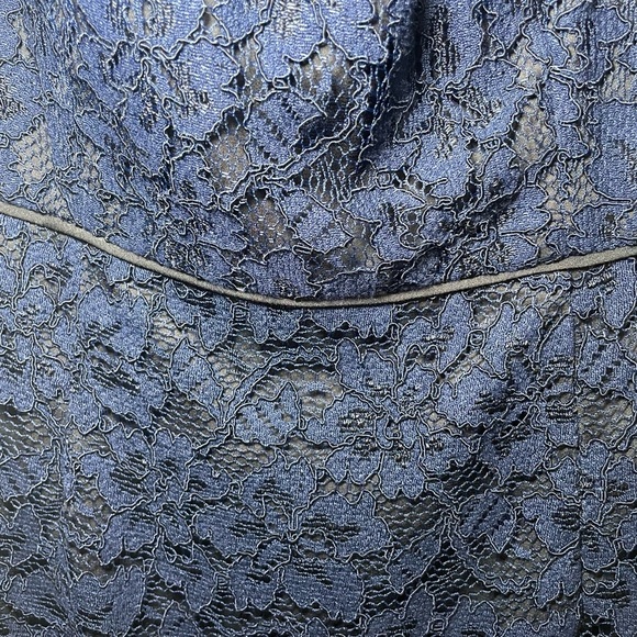 Diane Von Furstenberg Walker, navy blue lace strapless dress sz 8 - Picture 2 of 14